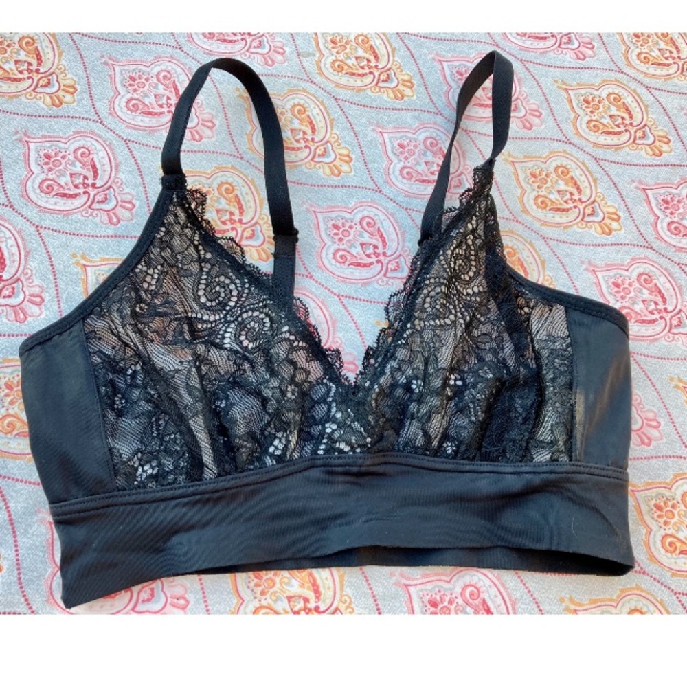 Black Goth Lace 28A/AA Bra